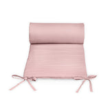 Aparatoare patut, Petite&Mars, Tilly, 120x60 cm, Cu panglici, Din bumbac, Lungime 180 cm, Inaltime 36 cm, 0 luni+, Roz