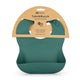 Baveta moale, Petite&Mars, Take&Match, Reglabil, Cu buzunar colector, Silicon, Fara BPA, 6 luni+, Verde