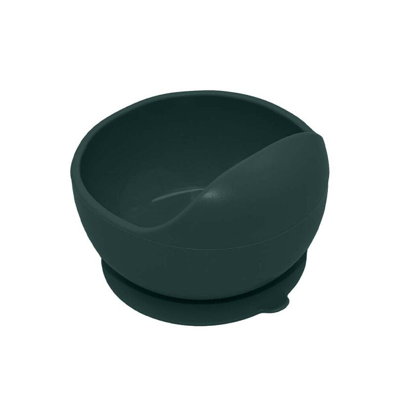 Bol, Petite&Mars, Take&Match, Din silicon, Cu ventuza, Fara BPA, 6 luni+, 350 ml, Verde Inchis - gogobaby.ro