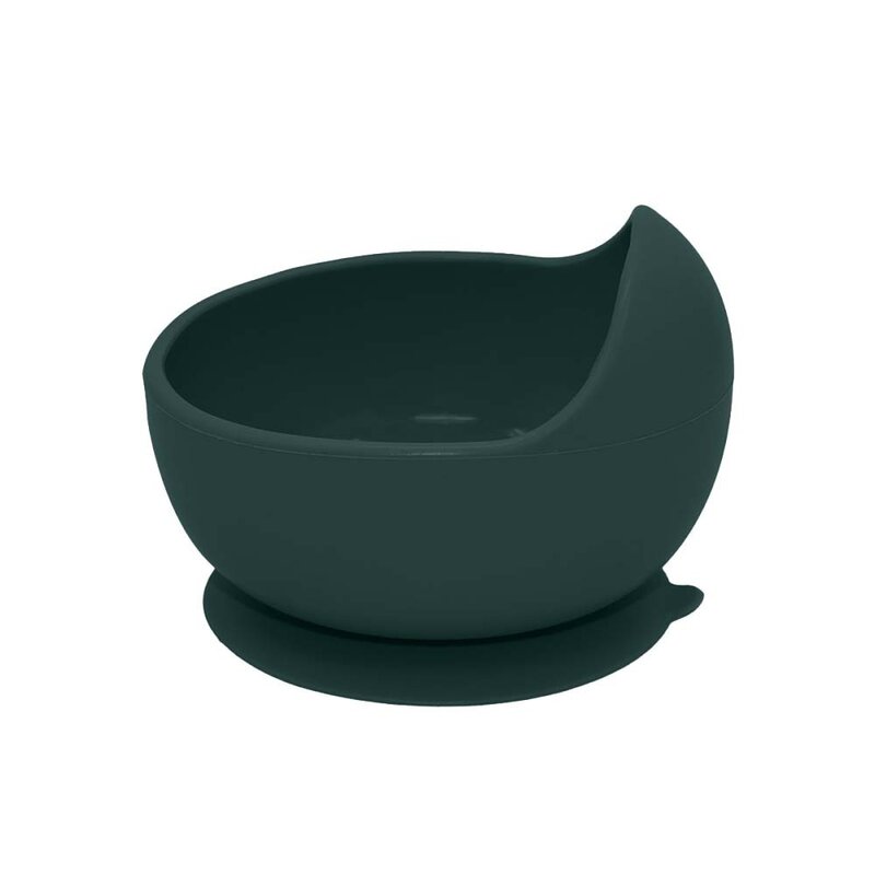 Bol, Petite&Mars, Take&Match, Din silicon, Cu ventuza, Fara BPA, 6 luni+, 350 ml, Verde Inchis - gogobaby.ro