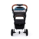 Carucior sport, Petite&Mars, Royal, Include husa pentru scaun, husa pentru picioare, geanta pentru scutece si capotina extensibila, Cu fereastra, Impermeabila, Cu SPF 50, Aluminiu, 0-22 kg, 111 x 57 x 86 cm, Ocean Blue