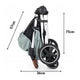 Carucior sport, Petite&Mars, Royal, Include husa pentru scaun, husa pentru picioare, geanta pentru scutece si capotina extensibila, Cu fereastra, Impermeabila, Cu SPF 50, Aluminiu, 0-22 kg, 111 x 57 x 86 cm, Ocean Blue