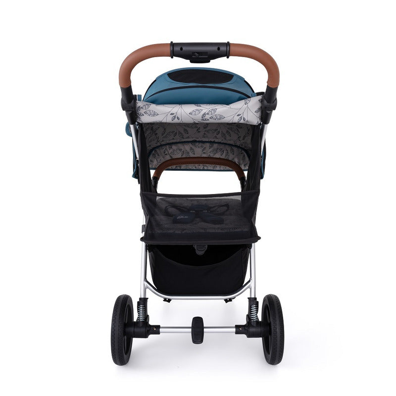 Carucior sport, Petite&Mars, Royal, Include husa pentru scaun, husa pentru picioare, geanta pentru scutece si capotina extensibila, Cu fereastra, Impermeabila, Cu SPF 50, Aluminiu, 0-22 kg, 111 x 57 x 86 cm, Ocean Blue