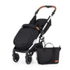 Carucior sport, Petite&Mars, Royal, Include husa pentru scaun, husa pentru picioare, geanta pentru scutece si capotina extensibila, Cu fereastra, Impermeabila, Cu SPF 50, Aluminiu, 0-22 kg, 111 x 57 x 86 cm, Mature Olive - gogobaby.ro