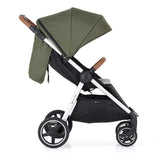 Carucior sport, Petite&Mars, Royal, Include husa pentru scaun, husa pentru picioare, geanta pentru scutece si capotina extensibila, Cu fereastra, Impermeabila, Cu SPF 50, Aluminiu, 0-22 kg, 111 x 57 x 86 cm, Mature Olive