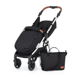 Carucior sport, Petite&Mars, Royal, Include husa pentru scaun, husa pentru picioare, geanta pentru scutece si capotina extensibila, Cu fereastra, Impermeabila, Cu SPF 50, Aluminiu, 0-22 kg, 111 x 57 x 86 cm, Ocean Blue
