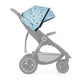 Carucior sport, Petite&Mars, Street+ Air, Include capotina impermeabila Editie limitata, Cu fereastra, husa picioare, cos de bagaje, Cu roti gonflabile, Centura de siguranta in 5 puncte, Pana la 25 kg, 6 luni+, Ocean