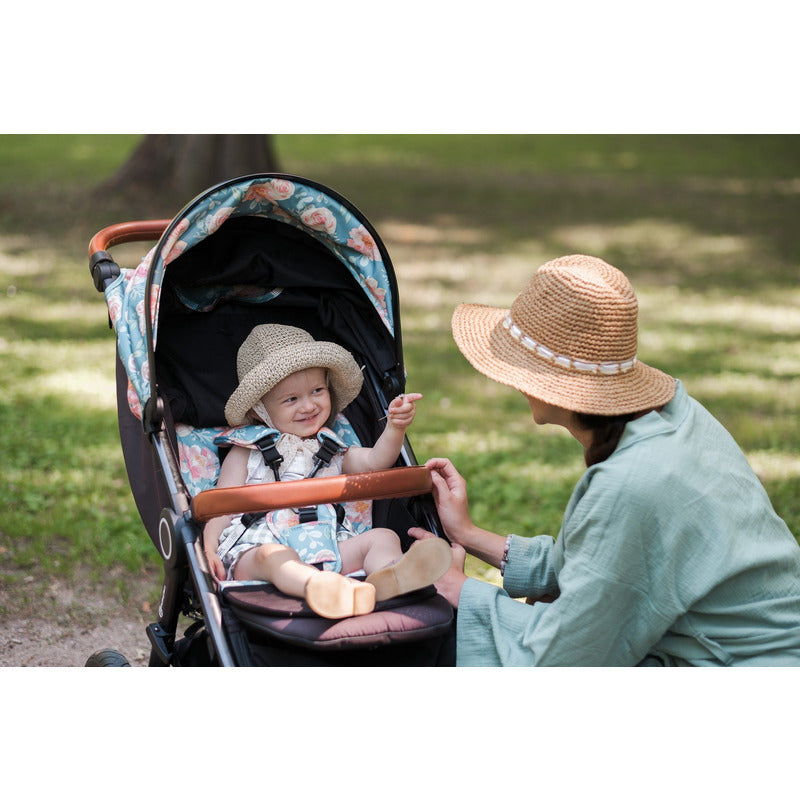 Carucior sport, Petite&Mars, Street+ Air, Include capotina impermeabila Editie limitata, Cu fereastra, husa picioare, cos de bagaje, Cu roti gonflabile, Centura de siguranta in 5 puncte, Pana la 25 kg, 6 luni+, Ocean - gogobaby.ro