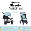 Carucior sport, Petite&Mars, Street+ Air, Include capotina impermeabila Editie limitata, Cu fereastra, husa picioare, cos de bagaje, Cu roti gonflabile, Centura de siguranta in 5 puncte, Pana la 25 kg, 6 luni+, Ocean