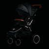 Carucior sport, Petite&Mars, Street+ Air, Include capotina impermeabila Editie limitata, Cu fereastra, husa picioare, cos de bagaje, Cu roti gonflabile, Centura de siguranta in 5 puncte, Pana la 25 kg, 6 luni+, Ocean