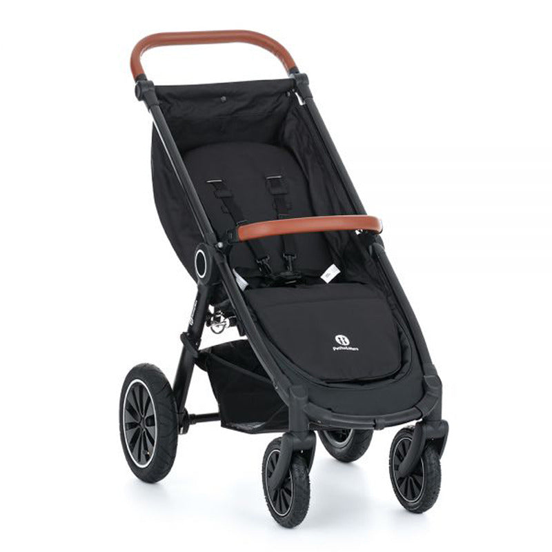 Carucior sport, Petite&Mars, Street+ Air, Include capotina impermeabila Editie limitata, Cu fereastra, husa picioare, cos de bagaje, Cu roti gonflabile, Centura de siguranta in 5 puncte, Pana la 25 kg, 6 luni+, Ocean - gogobaby.ro