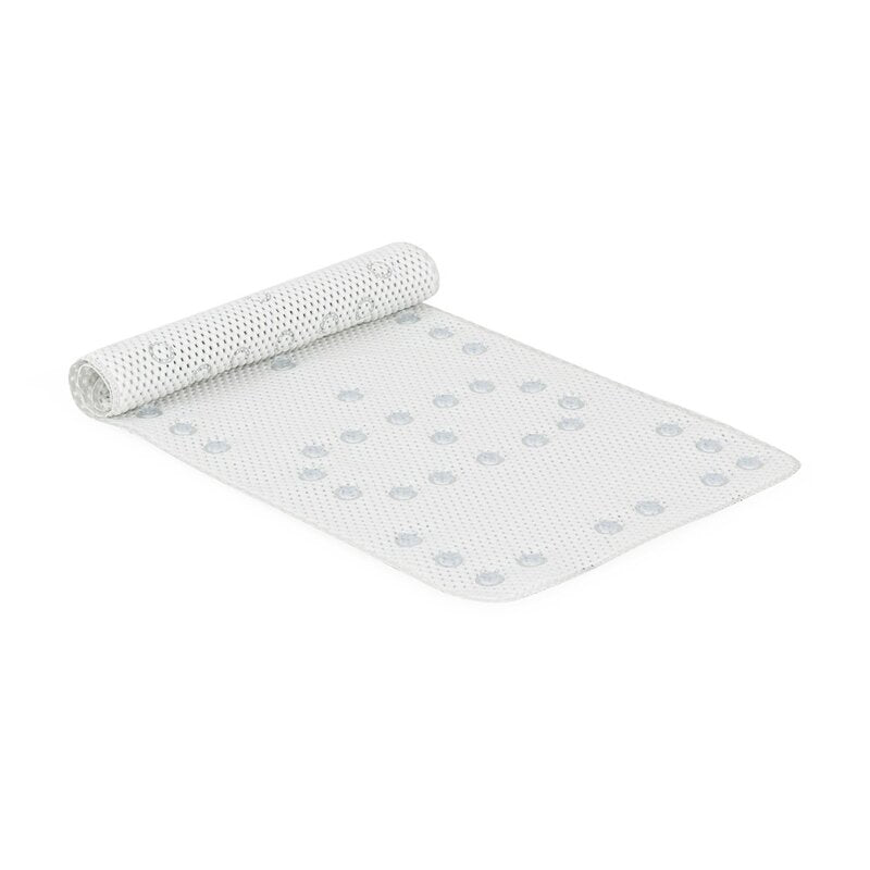 Covoras XXL de baie, Petite&Mars, Harry, Antialunecare, Cu ventuze, Dreptunghiular, Antiderapant, 91x43 cm, Alb