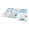 Covoras puzzle, Petite&Mars, Din spuma, Format din 6 piese reversibile, 116x174x1.5 cm, Multicolor