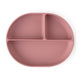 Farfurie compartimentata, Petite&Mars, Take&Match, Ovala, Cu ventuza si 3 compartimente, Silicon, Fara BPA, 630 ml, 6 luni+, Roz