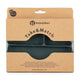 Farfurie compartimentata, Petite&Mars, Take&Match, Ovala, Cu ventuza si 3 compartimente, Silicon, Fara BPA, 630 ml, 6 luni+, Verde