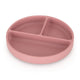 Farfurie compartimentata, Petite&Mars, Take&Match, Rotunda, Cu ventuza si 3 compartimente, Silicon, Fara BPA, 500 ml, 6 luni+, Roz