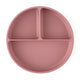 Farfurie compartimentata, Petite&Mars, Take&Match, Rotunda, Cu ventuza si 3 compartimente, Silicon, Fara BPA, 500 ml, 6 luni+, Roz