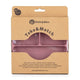 Farfurie compartimentata, Petite&Mars, Take&Match, Rotunda, Cu ventuza si 3 compartimente, Silicon, Fara BPA, 500 ml, 6 luni+, Roz