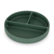 Farfurie compartimentata, Petite&Mars, Take&Match, Rotunda, Cu ventuza si 3 compartimente, Silicon, Fara BPA, 500 ml, 6 luni+, Verde