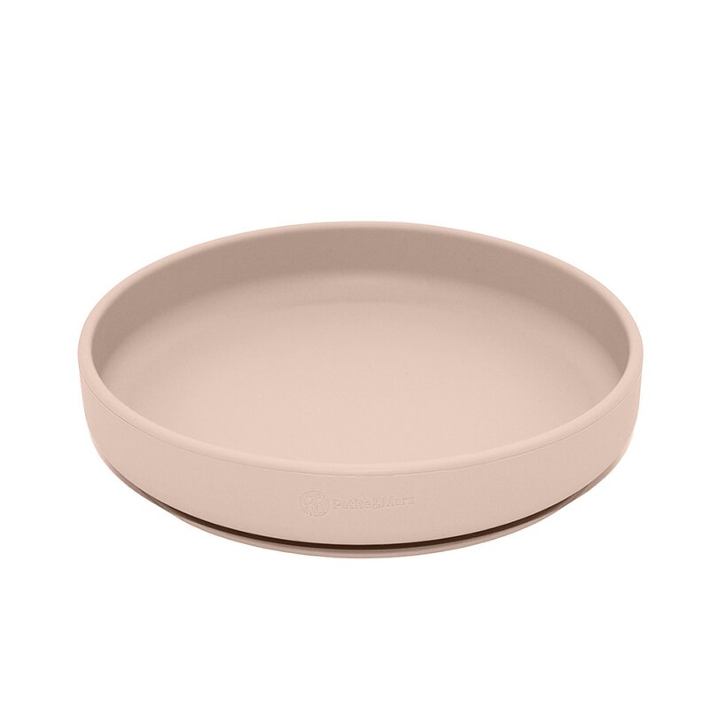 Farfurie, Petite&Mars, Take&Match, Din silicon, Cu ventuza, Fara BPA, 6 luni+, 400 ml, Bej