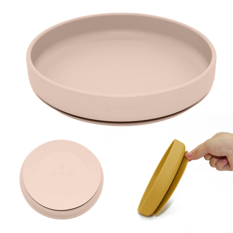 Farfurie, Petite&Mars, Take&Match, Din silicon, Cu ventuza, Fara BPA, 6 luni+, 400 ml, Bej - gogobaby.ro