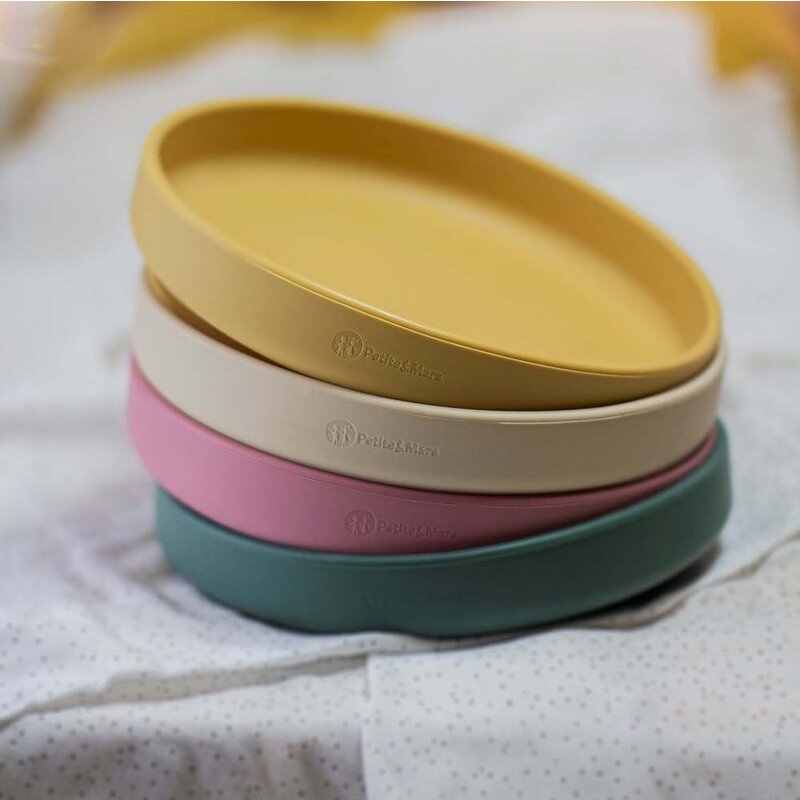 Farfurie, Petite&Mars, Take&Match, Din silicon, Cu ventuza, Fara BPA, 6 luni+, 400 ml, Verde Inchis - gogobaby.ro
