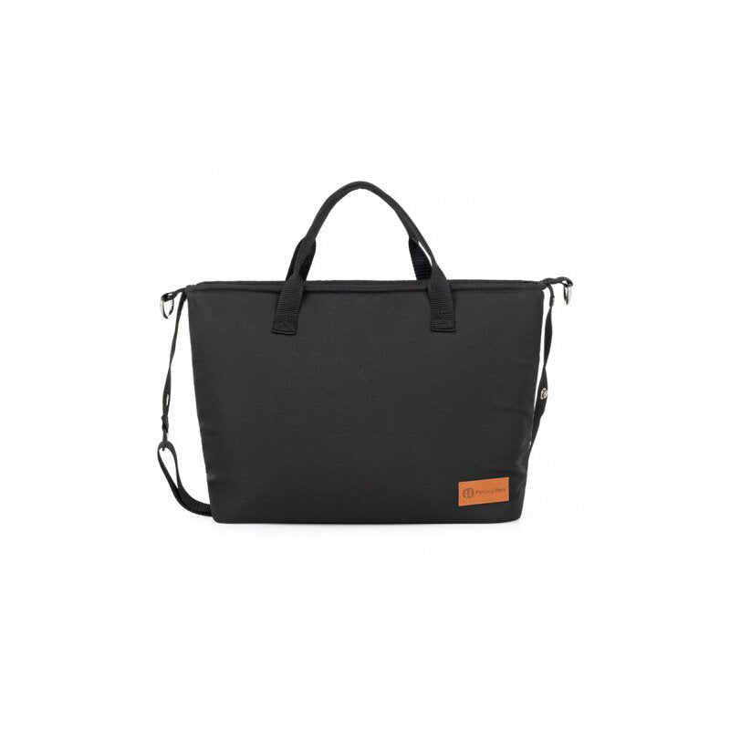Geanta pentru mamici, Petite&Mars, Impermeabila, Cu 4 compartimente, 45 x 30 x 12 cm, Negru - gogobaby.ro
