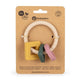 Jucarie dentitie, Petite&Mars, Include 3 forme geometrice, Moale, Cu diverse texturi, Silicon, Fara BPA, 0 luni+, Multicolor