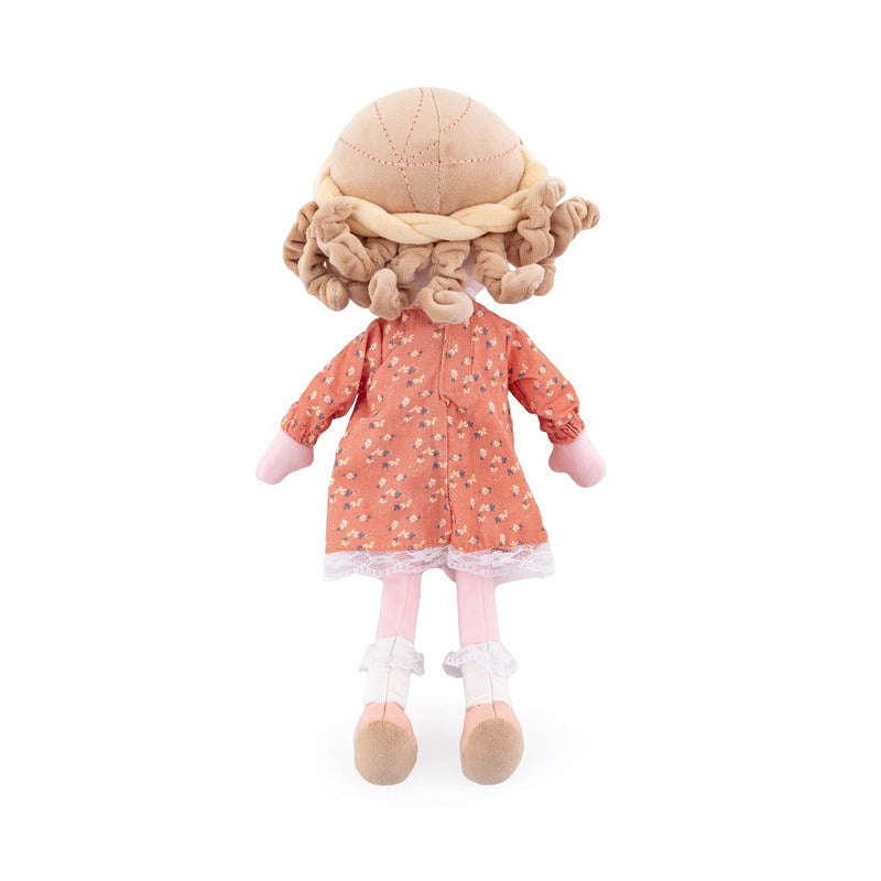 Papusa, Petite&Mars, Sophie 14 x 34 cm, 0 luni+, Ambalaj cu mini puzzle din carton, 35 cm, Roz - gogobaby.ro