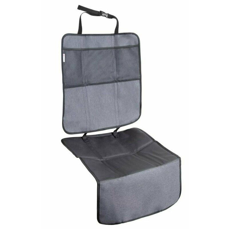 Protectie impermeabila, Petite&Mars, Pentru bancheta auto si spatar, Cu organizator, 3 in 1, Savior, Gri
