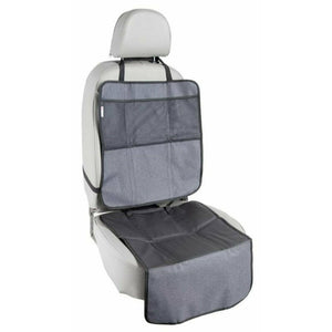 Protectie impermeabila, Petite&Mars, Pentru bancheta auto si spatar, Cu organizator, 3 in 1, Savior, Gri