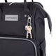 Rucsac pentru mamici, Petite&Mars, Cu 11 compartimente, Cu buzunare termice, Saltea de infasat inclusa, 30 x 42 x 15 cm, Jack, Black