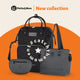 Rucsac pentru mamici, Petite&Mars, Cu 11 compartimente, Cu buzunare termice, Saltea de infasat inclusa, 30 x 42 x 15 cm, Jack, Black