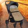 Sac de iarna, Petite&Mars, Jibot, Pentru carucior, landou sau scaun auto, 100x48 cm, Impermeabil, Cu elemente reflectorizante, Extensibil, 3 in 1, Bej