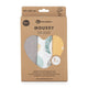 Set 3 scutece, Petite&Mars, Moussy Ochre Leaves, Din muselina de bambus, Hipoalergenice, 68 x 68 cm, Certificate Oeko Tex Standard 100, Multicolor