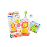Set 6 pungi reutilizabile, Petite&Mars, Pentru hranire, Cu leuti, Inchidere ermetica, 20x10 cm, 150 ml, Papoo Portocaliu