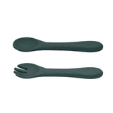 Set tacamuri, Petite&Mars, Take&Match, Din silicon, Fara BPA 6 luni+, Verde inchis