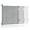 Poarta de siguranta, Lionelo, Thea, Textila, Ofera vizibilitate, Retractabila, Mecanism dublu de blocare, Montaj universal, 80x140 cm, Conform cu standardul european de securitate EN1930, Gri