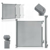 Poarta de siguranta, Lionelo, Thea, Textila, Ofera vizibilitate, Retractabila, Mecanism dublu de blocare, Montaj universal, 80x140 cm, Conform cu standardul european de securitate EN1930, Gri