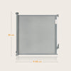 Poarta de siguranta, Lionelo, Thea, Textila, Ofera vizibilitate, Retractabila, Mecanism dublu de blocare, Montaj universal, 80x140 cm, Conform cu standardul european de securitate EN1930, Gri