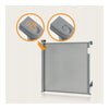 Poarta de siguranta, Lionelo, Thea, Textila, Ofera vizibilitate, Retractabila, Mecanism dublu de blocare, Montaj universal, 80x140 cm, Conform cu standardul european de securitate EN1930, Gri