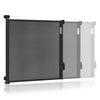 Poarta de siguranta, Lionelo, Thea, Cu suruburi, Textila, Retractabila, Mecanism dublu de blocare, Montaj universal, 80x140 cm, Conform cu standardul european de securitate EN1930, Negru