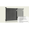 Poarta de siguranta, Lionelo, Thea, Cu suruburi, Textila, Retractabila, Mecanism dublu de blocare, Montaj universal, 80x140 cm, Conform cu standardul european de securitate EN1930, Negru