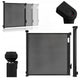 Poarta de siguranta, Lionelo, Thea, Cu suruburi, Textila, Retractabila, Mecanism dublu de blocare, Montaj universal, 95x140 cm, Conform cu standardul european de securitate EN1930, Negru