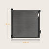 Poarta de siguranta, Lionelo, Thea, Cu suruburi, Textila, Retractabila, Mecanism dublu de blocare, Montaj universal, 80x140 cm, Conform cu standardul european de securitate EN1930, Negru