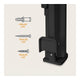 Poarta de siguranta, Lionelo, Thea, Cu suruburi, Textila, Retractabila, Mecanism dublu de blocare, Montaj universal, 95x140 cm, Conform cu standardul european de securitate EN1930, Negru