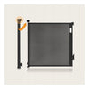 Poarta de siguranta, Lionelo, Thea, Cu suruburi, Textila, Retractabila, Mecanism dublu de blocare, Montaj universal, 80x140 cm, Conform cu standardul european de securitate EN1930, Negru