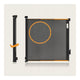 Poarta de siguranta, Lionelo, Thea, Cu suruburi, Textila, Retractabila, Mecanism dublu de blocare, Montaj universal, 95x140 cm, Conform cu standardul european de securitate EN1930, Negru