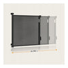 Poarta de siguranta, Lionelo, Thea, Cu suruburi, Textila, Retractabila, Mecanism dublu de blocare, Montaj universal, 80x140 cm, Conform cu standardul european de securitate EN1930, Negru