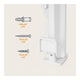 Poarta de siguranta, Lionelo, Thea, Textila, Ofera vizibilitate, Retractabila, Mecanism dublu de blocare, Montaj universal, 80x140 cm, Conform cu standardul european de securitate EN1930, Alb
